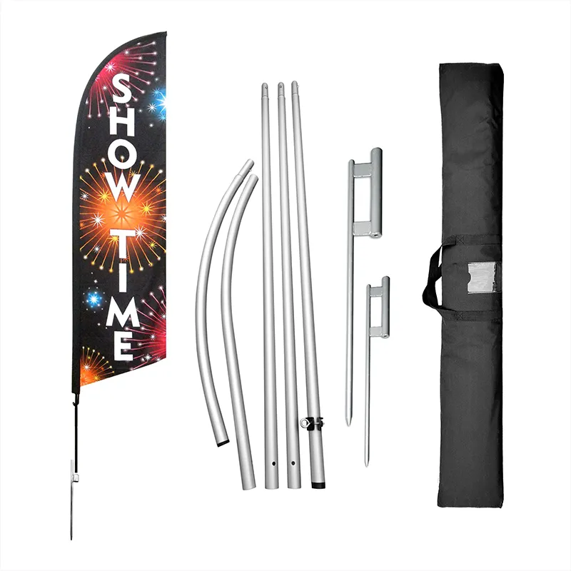 Bandiera da spiaggia in piuma